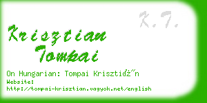 krisztian tompai business card